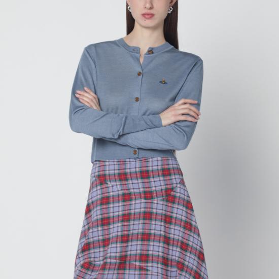 26SS 비비안웨스트우드 베아 크롭드 가디건 1803002UY001A Light blue