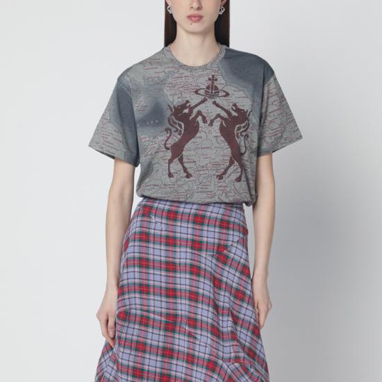 26SS 비비안웨스트우드 반팔 티셔츠 3G01004RJ001M Grey