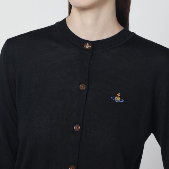 26SS 비비안웨스트우드 BEA 베아 니트 가디건 1803002PY001A Black - VIVIENNE WESTWOOD