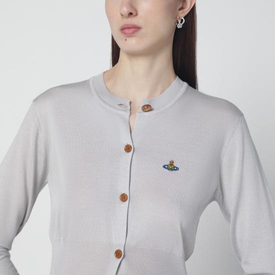 26SS 비비안웨스트우드 베아 크롭드 가디건 1803002UY001A Grey - VIVIENNE WESTWOOD