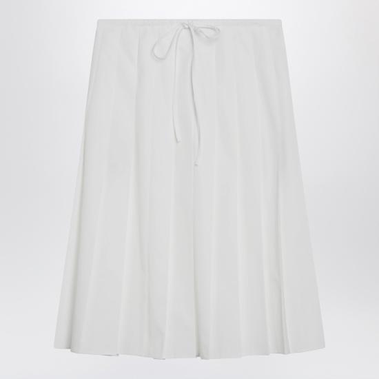 26SS 프라다 미디 스커트 P145VXOOO187P White
