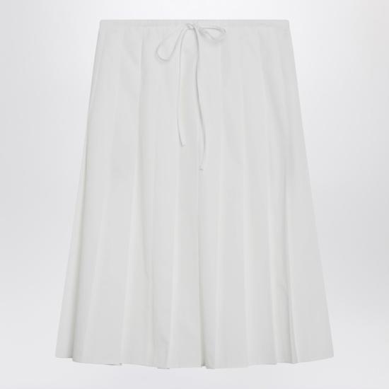 26SS 프라다 미디 스커트 P145VXOOO187P White