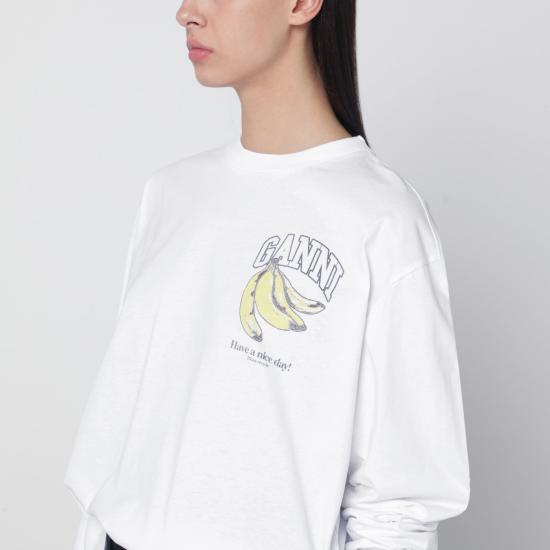 26SS 가니 롱슬리브 프루트 티셔츠 A105005911026 White - GANNI