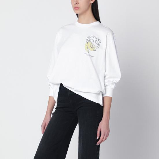 26SS 가니 롱슬리브 프루트 티셔츠 A105005911026 White