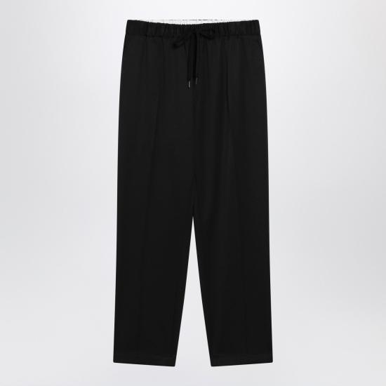 26SS MM6 메종마르지엘라 드로스트링 테일러링 울 트라우저 S52KA0512M35153 Black