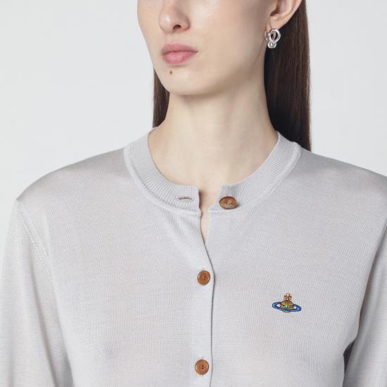 26SS 비비안웨스트우드 BEA 베아 니트 가디건 1803002PY001A Grey - VIVIENNE WESTWOOD