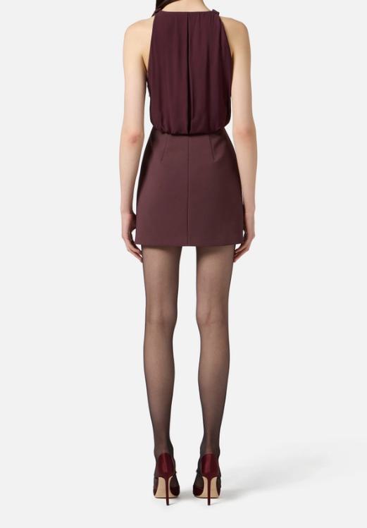 25FW 엘리자베타프랜치 숏 원피스 AB80856E2 EA4 MERLOT - ELISABETTA FRANCHI