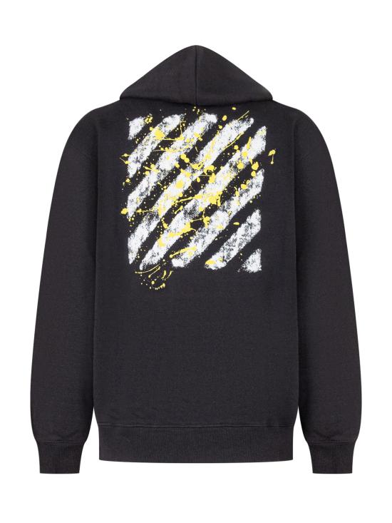 25FW [키즈] 오프화이트 트레이닝 상의 OBBB001F25FLE005 1018 BLACK YELLOW - OFF WHITE