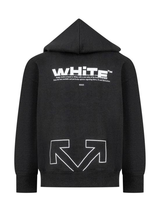 25FW [키즈] 오프화이트 트레이닝 상의 OBBB001F25FLE001 1001 BLACK WHITE - OFF WHITE