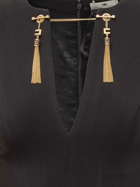 25FW 엘리자베타프랜치 미디 원피스 AB80557E2 110 NERO - ELISABETTA FRANCHI