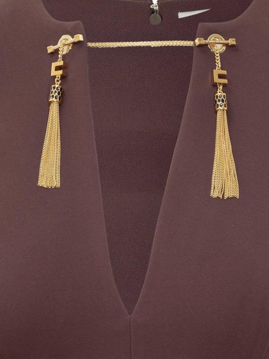 25FW 엘리자베타프랜치 미디 원피스 AB80557E2 EA4 MERLOT - ELISABETTA FRANCHI