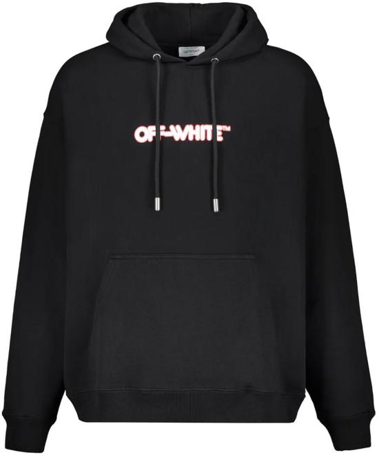 25FW 오프화이트 후드 티셔츠 44MBB085G5F00D1001 BLACK