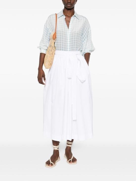 26SS 에르마노 설비노 미디 스커트 D482O305 BQP10601 White - ERMANNO SCERVINO