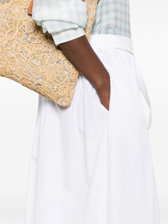 26SS 에르마노 설비노 미디 스커트 D482O305 BQP10601 White - ERMANNO SCERVINO