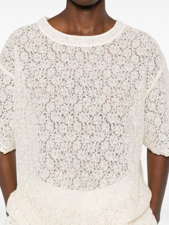 26SS 에르마노 설비노 반팔 티셔츠 D482L342 EQF20304 White - ERMANNO SCERVINO