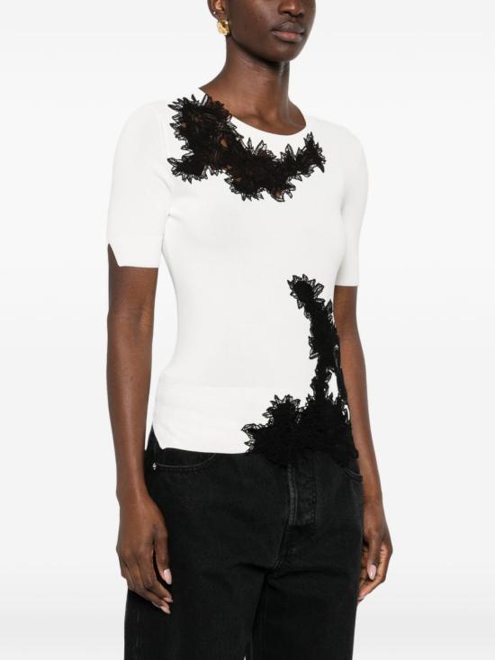 26SS 에르마노 설비노 반팔 티셔츠 D485L306AP IKXB4813 White - ERMANNO SCERVINO