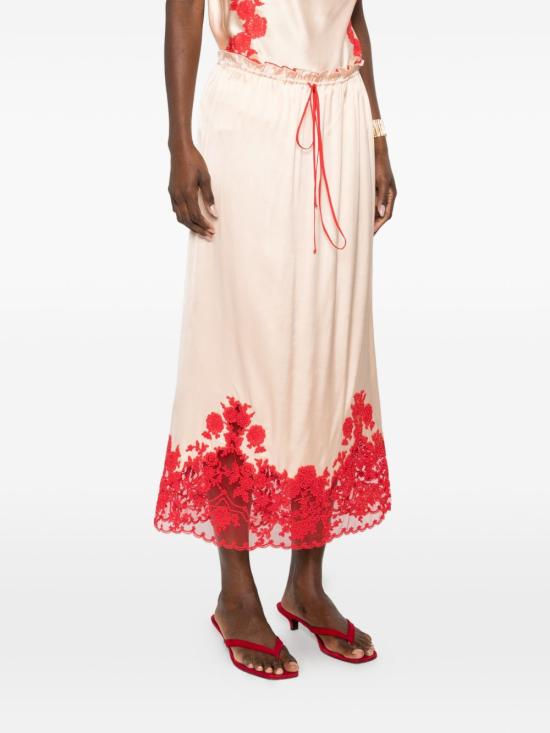 26SS 에르마노 설비노 미디 스커트 D482O314AP XZV20917 Powder - ERMANNO SCERVINO