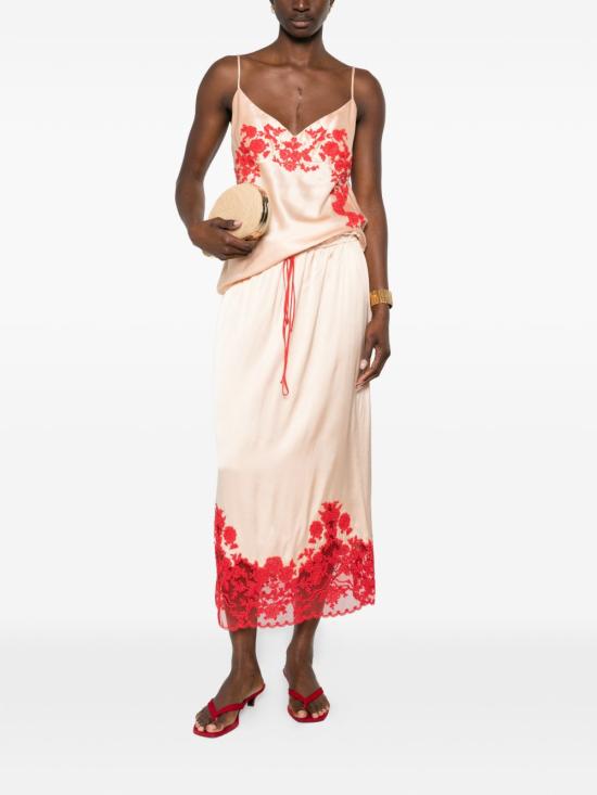 26SS 에르마노 설비노 미디 스커트 D482O314AP XZV20917 Powder - ERMANNO SCERVINO