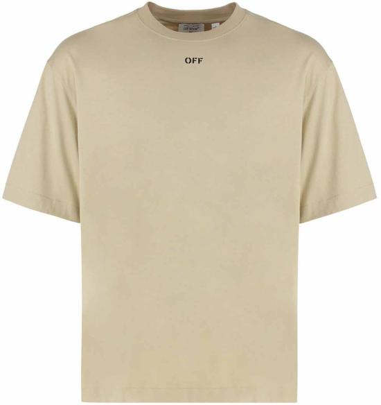 25FW 오프화이트 반팔 티셔츠 44MAA120G5J00L6110 BEIGE