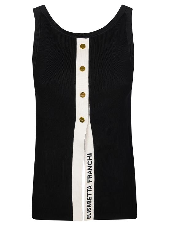 26SS 엘리자베타프랜치 민소매 티셔츠 TK72S61E2 685 NERO - ELISABETTA FRANCHI