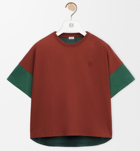 25FW 로에베 반팔 티셔츠 S540Y22X79 6736 BROWNDARKGREEN