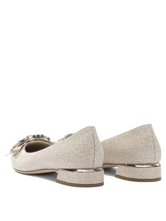 26SS 지미추 힐/펌프스 AURIA FLATHGQLIGHT SOFT GOLD CRYSTAL - JIMMY CHOO