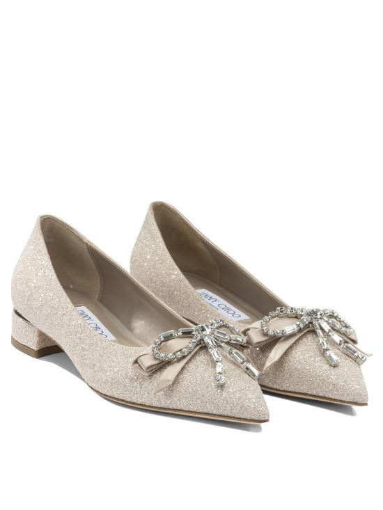 26SS 지미추 힐/펌프스 AURIA FLATHGQLIGHT SOFT GOLD CRYSTAL Gold - JIMMY CHOO