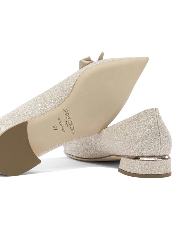 26SS 지미추 힐/펌프스 AURIA FLATHGQLIGHT SOFT GOLD CRYSTAL Gold - JIMMY CHOO
