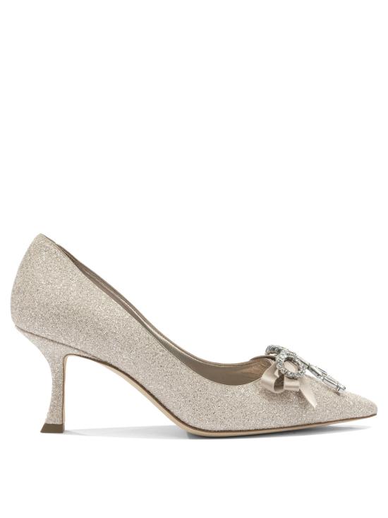 26SS 지미추 힐/펌프스 AURIA 70HGQLIGHT SOFT GOLD CRYSTAL Gold