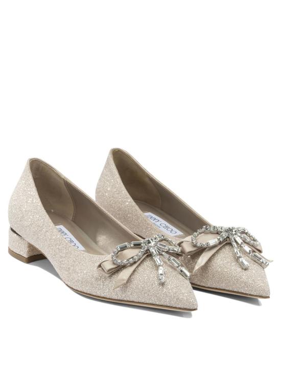 26SS 지미추 힐/펌프스 AURIA FLATHGQLIGHT SOFT GOLD CRYSTAL - JIMMY CHOO