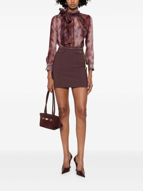 25FW 엘리자베타프랜치 미디 스커트 GO14857E2EA4 Brown - ELISABETTA FRANCHI