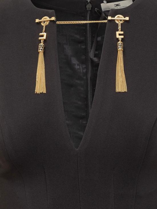 25FW 엘리자베타프랜치 미디 원피스 AB80557E2 110 Black - ELISABETTA FRANCHI