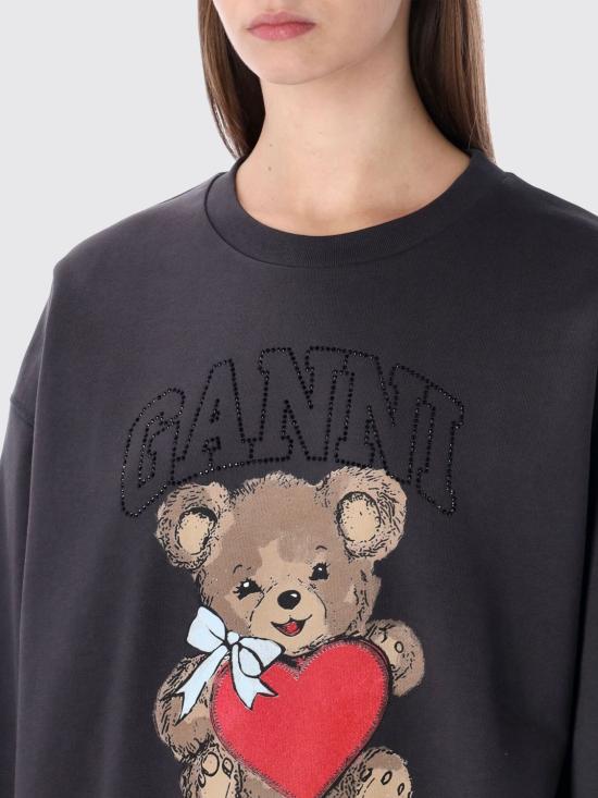 26SS 가니 베어 스웨트셔츠 A106002711032 252 Black - GANNI