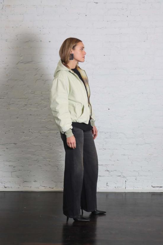  6397 자켓 지퍼업 후드티 라임스톤 - 6397