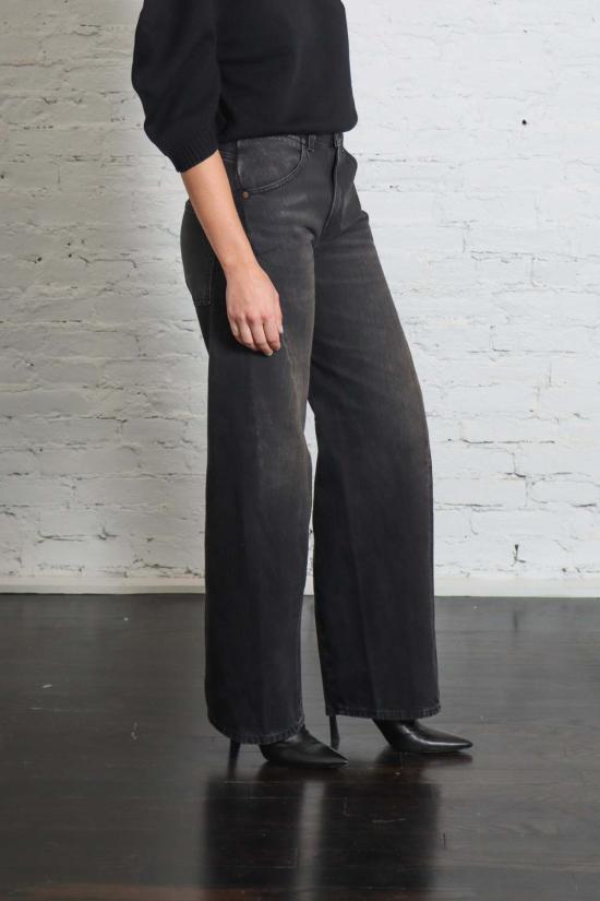  6397 데님 팬츠 빅 트위스트 심 진 미네랄 블랙 - 6397