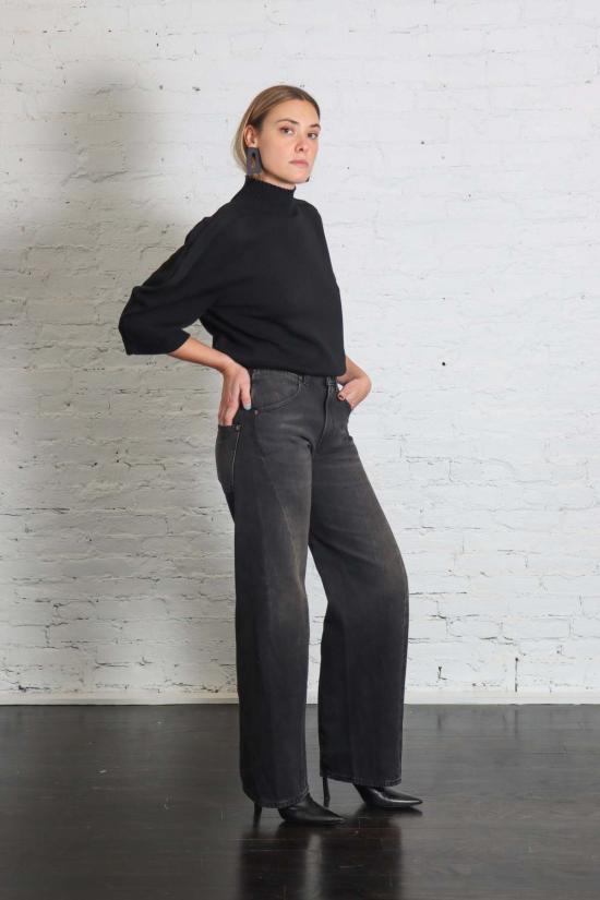  6397 데님 팬츠 빅 트위스트 심 진 미네랄 블랙 - 6397