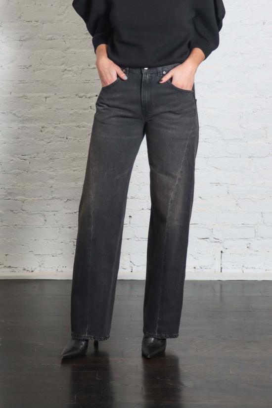  6397 데님 팬츠 빅 트위스트 심 진 미네랄 블랙 - 6397