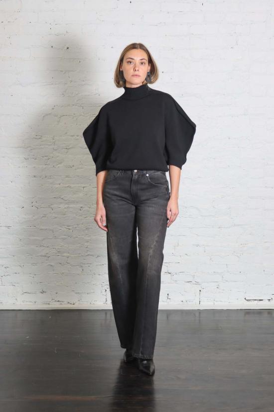  6397 데님 팬츠 빅 트위스트 심 진 미네랄 블랙