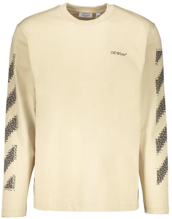 25FW 오프화이트 긴팔 티셔츠 44MAB086G5J0046110 BEIGE