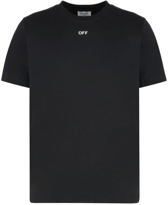 25FW 오프화이트 반팔 티셔츠 44MAA027G5J00A1001 BLACK