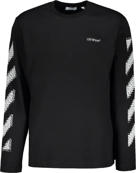 25FW 오프화이트 긴팔 티셔츠 44MAB086G5J0041001 BLACK
