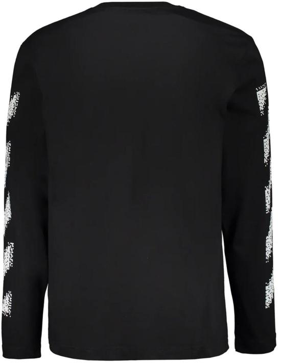 25FW 오프화이트 긴팔 티셔츠 44MAB086G5J0041001 BLACK - OFF WHITE
