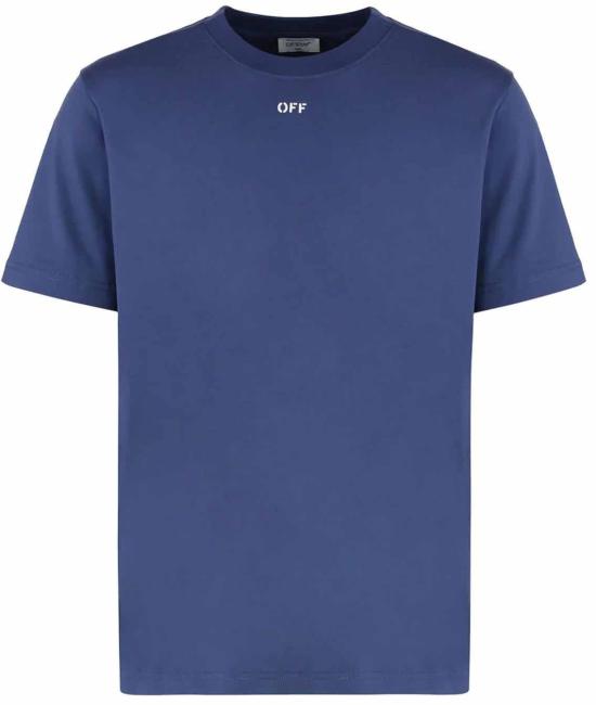 25FW 오프화이트 반팔 티셔츠 44MAA027G5J00F4901 BLUE