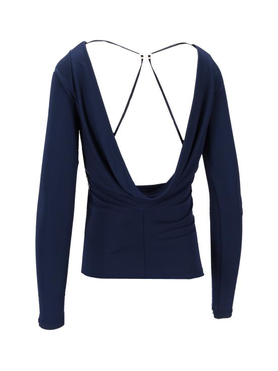 25SS 엘리자베타프랜치 반팔 티셔츠 MD01352E2 DC8 OLTREMARE - ELISABETTA FRANCHI