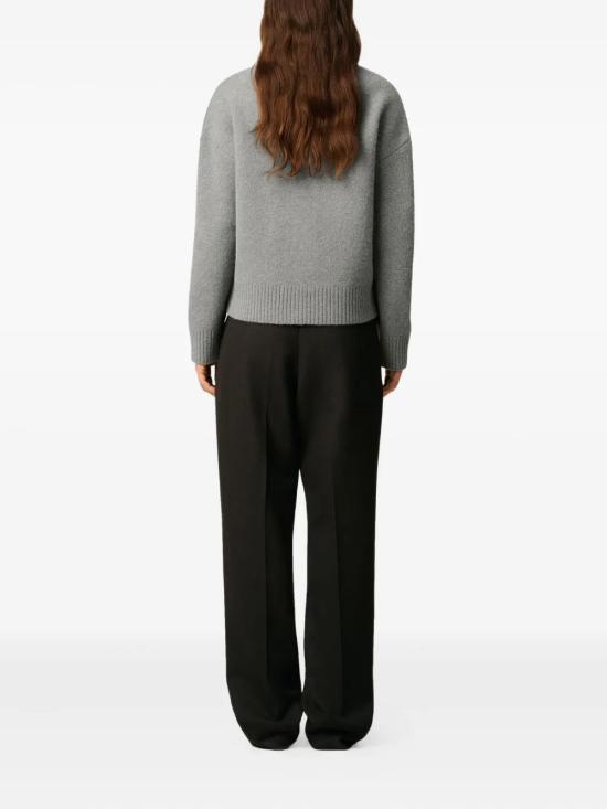 25FW 아미 빅 하트 로고 알파카 니트 가디건 UKC365KN0135 058 GRIS ECRU - AMI