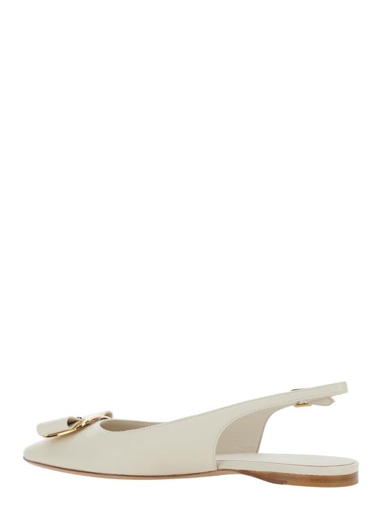 26SS 살바토레 페라가모 플랫 슈즈 01K9140790607 White - SALVATORE FERRAGAMO