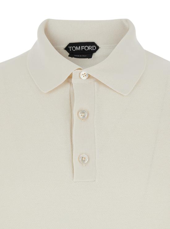 26SS 톰포드 폴로 티셔츠 KPL049YMS142WAB White - TOMFORD