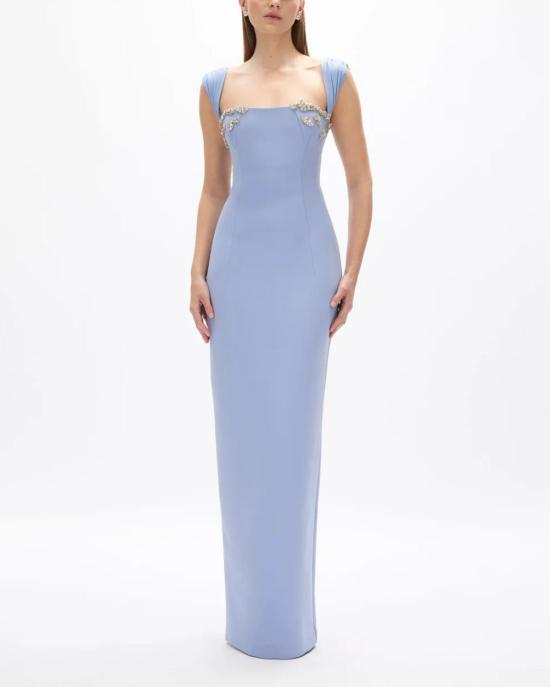  레이첼 길버트 롱 원피스 말리아 가운 블루