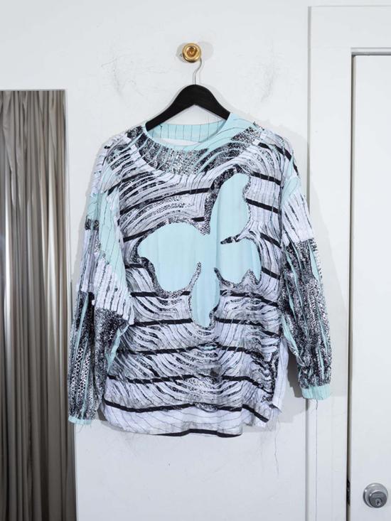  자넬 애봇 블라우스 Jrat 3 T 빅 버터플라이 탑