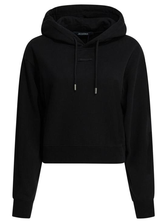 26SS 자크뮈스 르 그로그랭 후드 티셔츠 HOW00247AJ00109BLACK Black